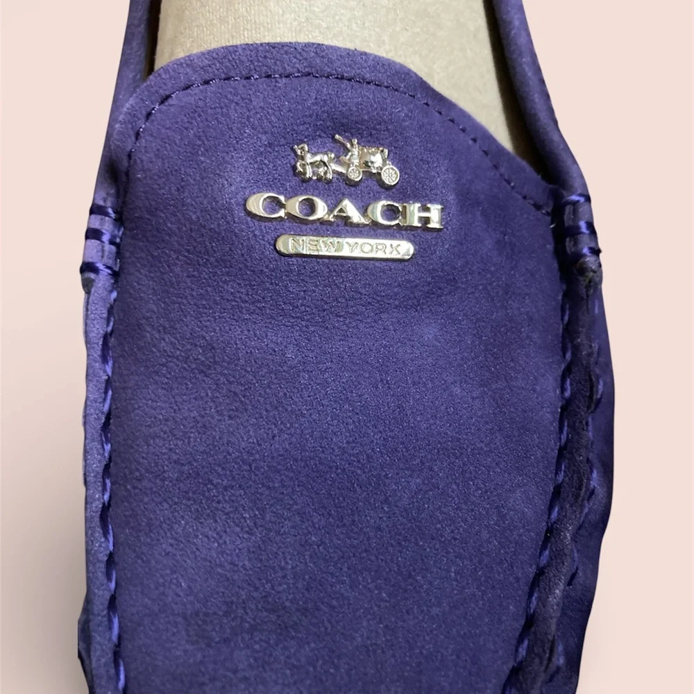 Coach Nancy Nubuck Violet Driving Loafers 8.5 EUC - Picture 6 of 8